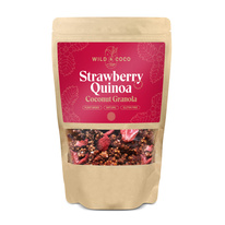 Granola jahoda quinoa 220 g Wild and Coco